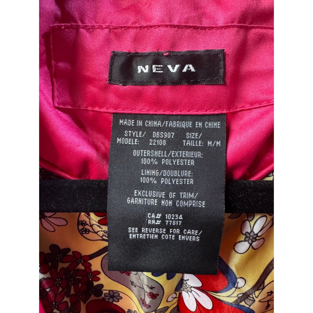 Neva Hot Pink Double Breasted Trench Coat Floral Lining Belted Jacket DBS907 M
